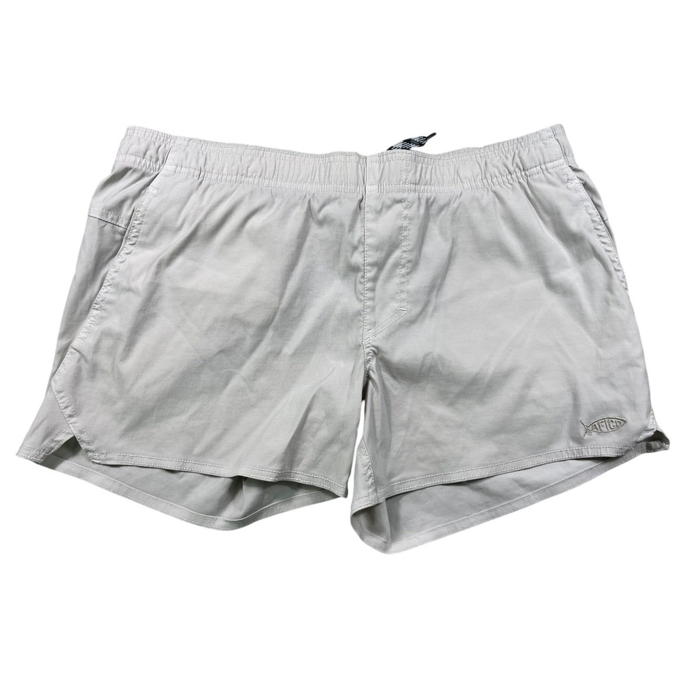 AFTCO Women's Light Gray Performance Fishing Shorts Large Coastal Boating